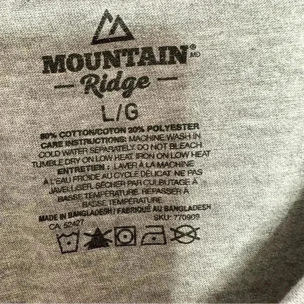 Mountain Ridge T-Shirt Grey Size Large - Picture 4 of 16